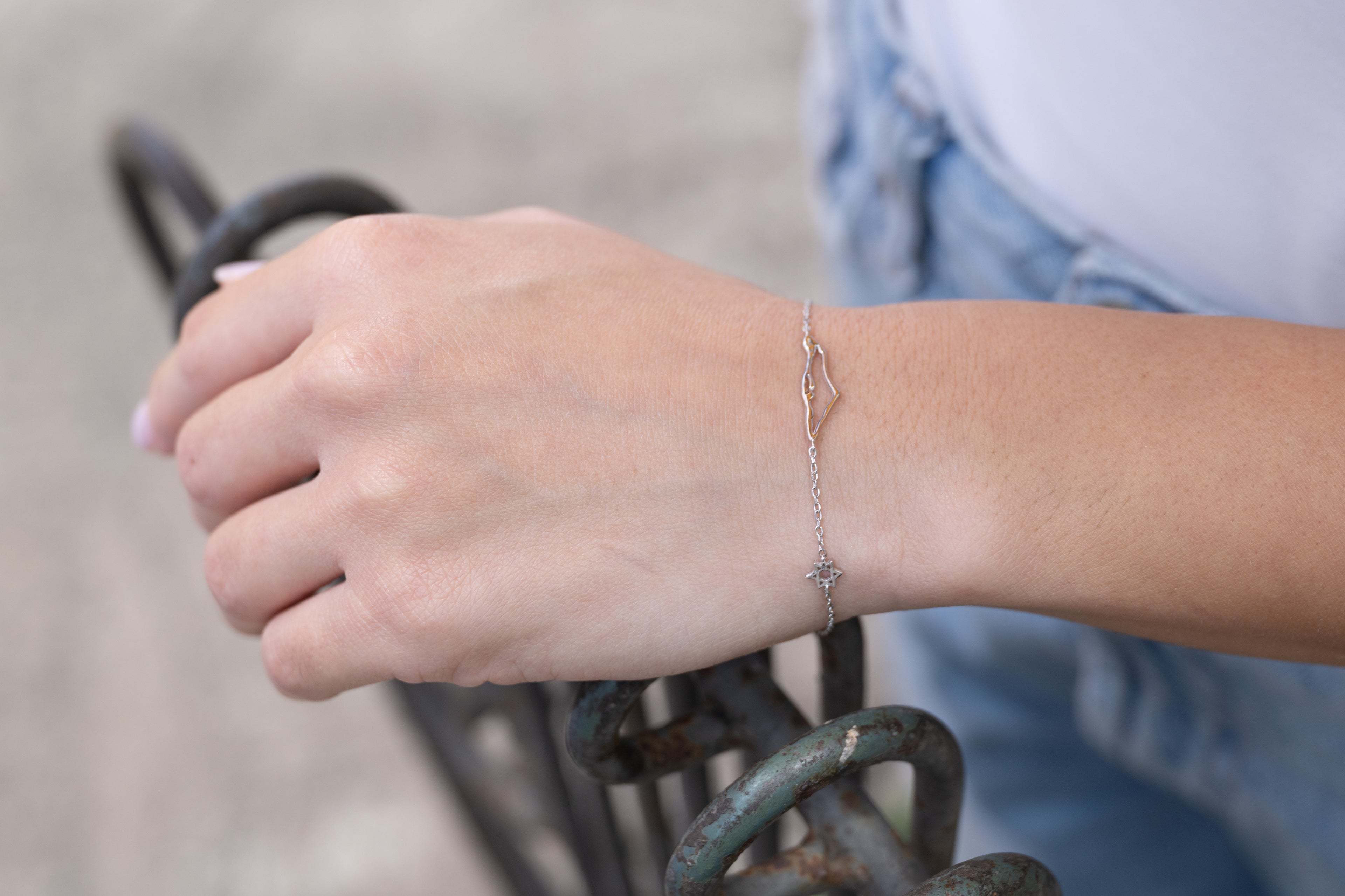 Bracelet- Israel Map and Star of David