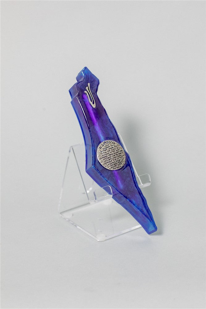 Handcrafted Israel- Shaped Mezuzah