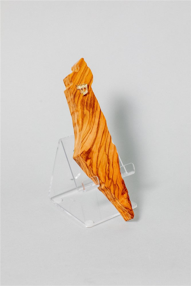 Oren Wood Handcrafted Israel- Shaped Mezuzah
