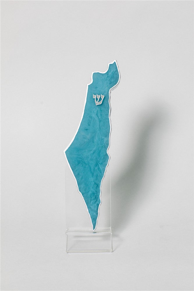 Handcrafted Israel- Shaped Mezuzah