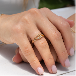 Ring - Star of David and Israel Map Shape