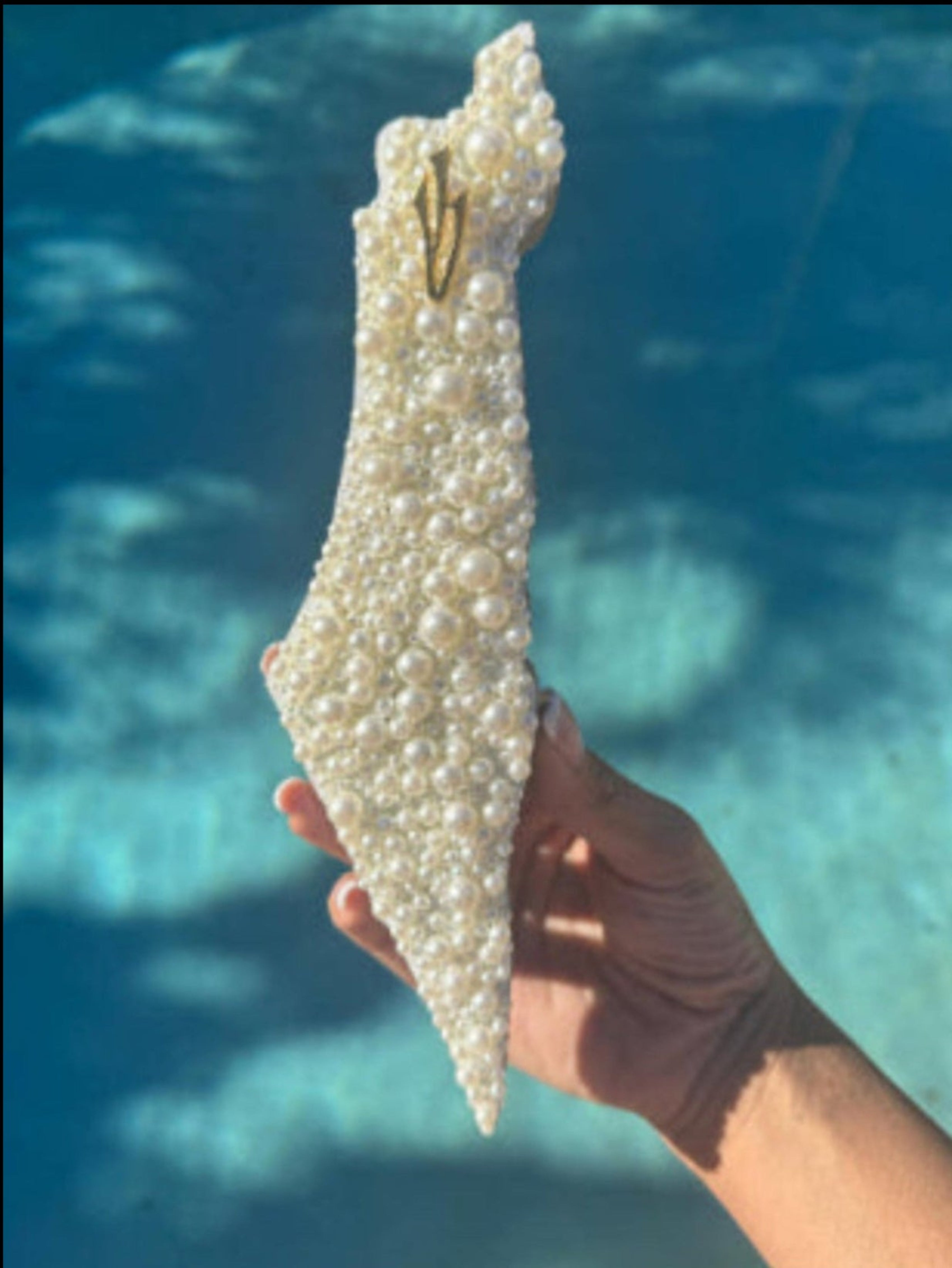 Pearl Mezuzah Israel-Shaped- Handcrafted - Holidays Edition