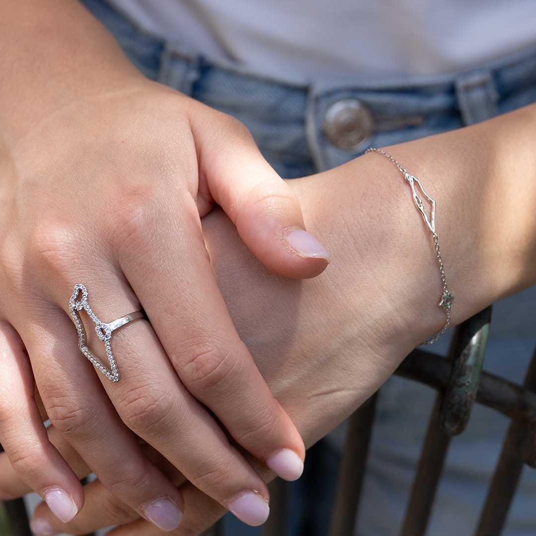 Bracelet- Israel Map and Star of David