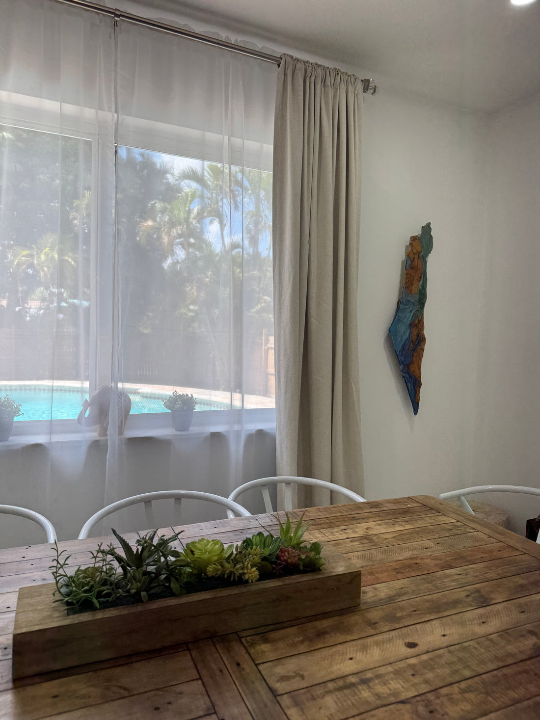 Wall Art - Map of Israel - olive wood &amp; Resin