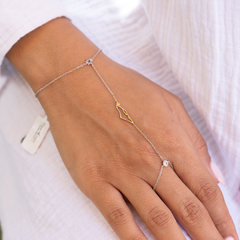 Hand chain - Star of David  & Israel map