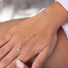 Hand chain - Star of David  & Israel map