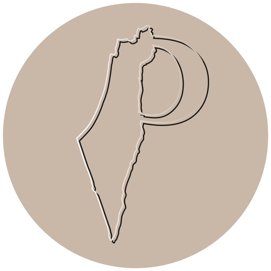 דמוי אבן ירושלמית ( צבוע) Stone-like Coat pained Mezuzah Israel-Shaped