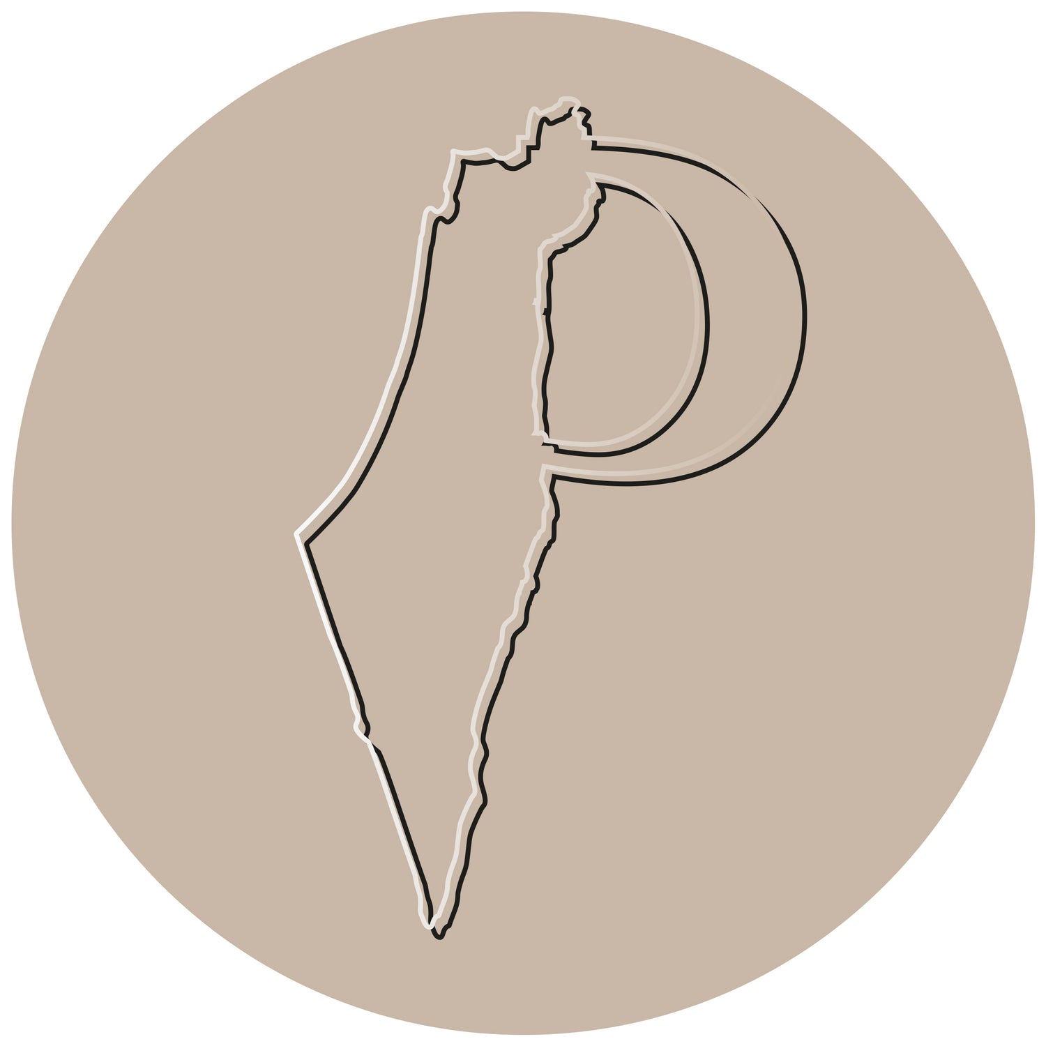 דמוי אבן ירושלמית ( צבוע) Stone-like Coat pained Mezuzah Israel-Shaped