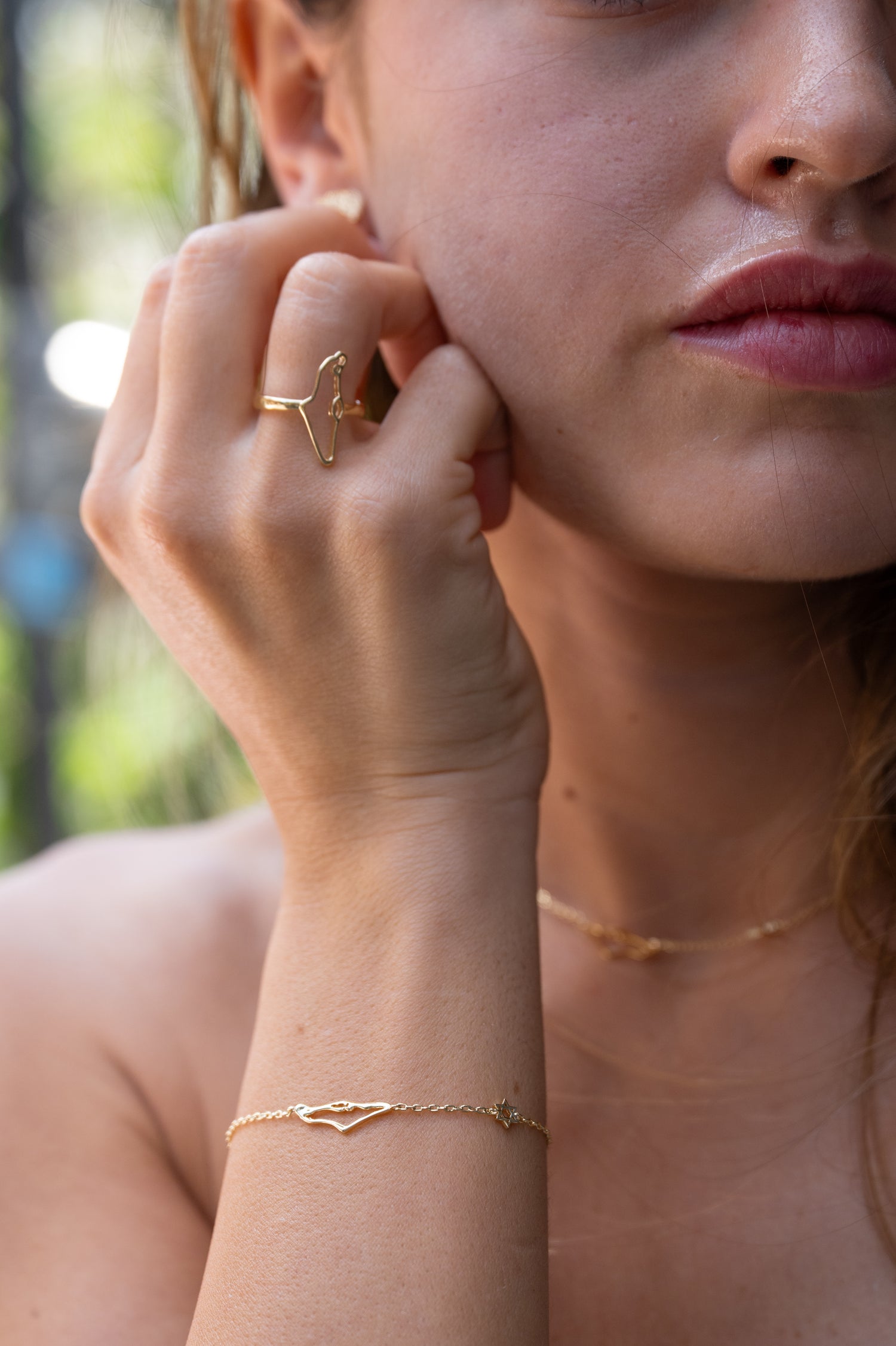 Bracelet- Israel Map and Star of David