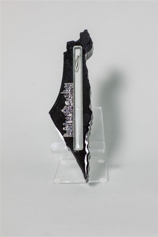 Handcrafted Israel- Shaped Mezuzah