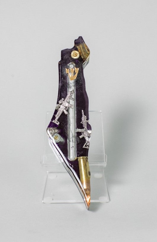 Handcrafted Israel- Shaped Mezuzah