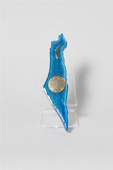 Handcrafted Israel- Shaped Mezuzah