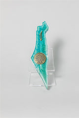 Handcrafted Israel- Shaped Mezuzah
