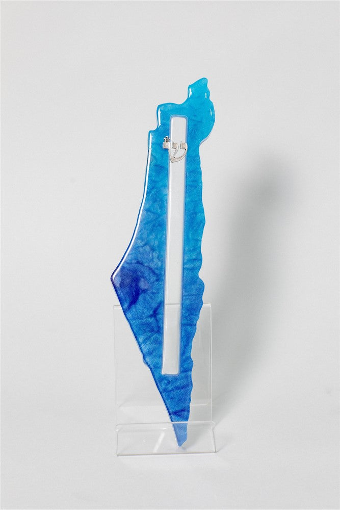 Handcrafted Israel- Shaped Mezuzah