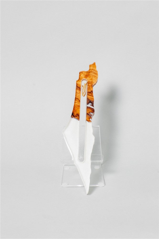 Handcrafted Israel- Shaped Mezuzah