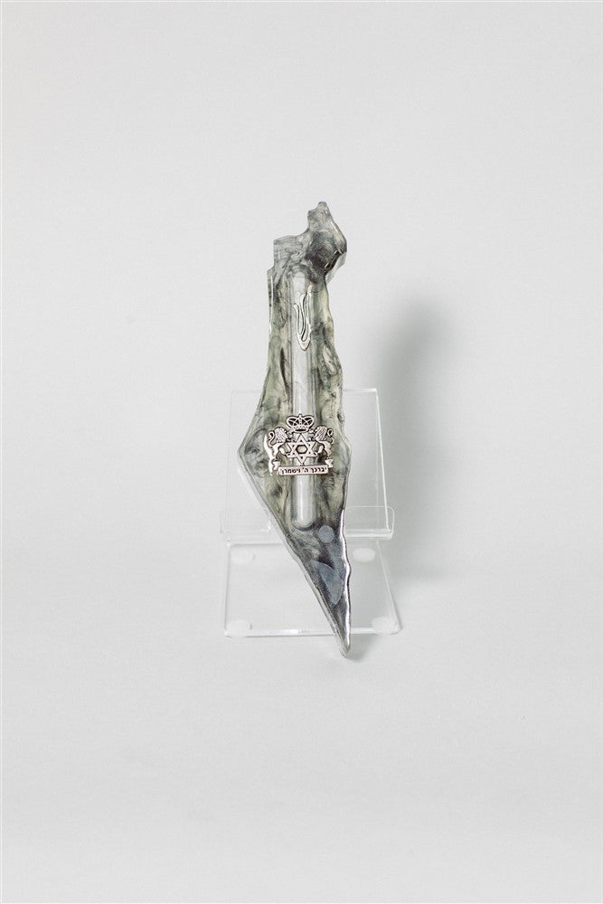 Handcrafted Israel- Shaped Mezuzah