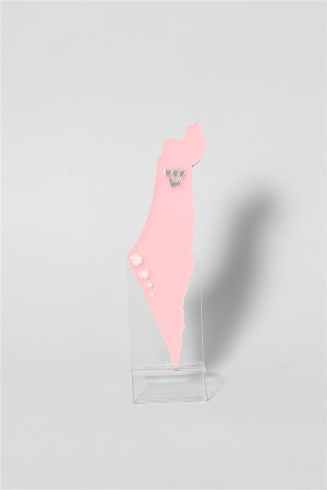 Handcrafted Israel- Shaped Mezuzah