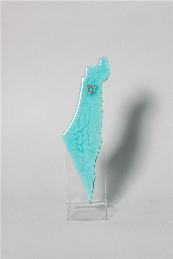 Handcrafted Israel- Shaped Mezuzah