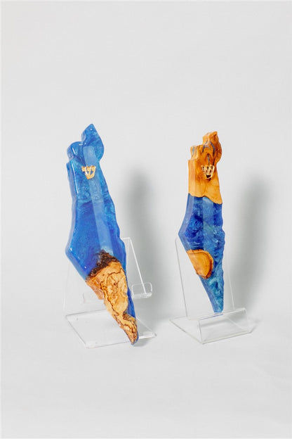 מזוזה עץ ואפוקסי Olive wooden Mezuzah (S-M-L)