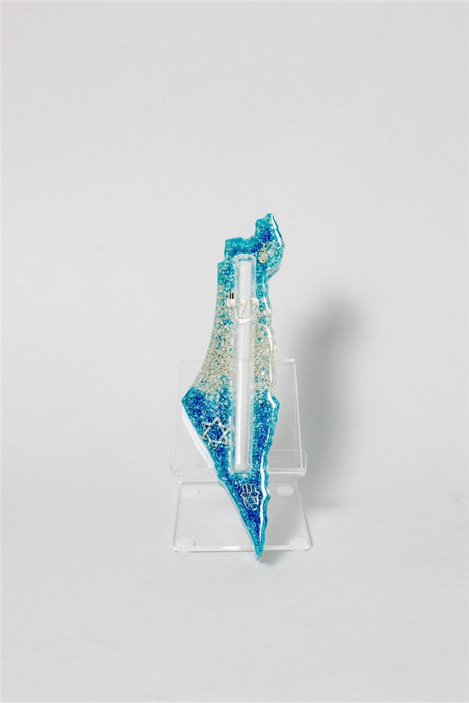 Handcrafted Israel- Shaped Mezuzah