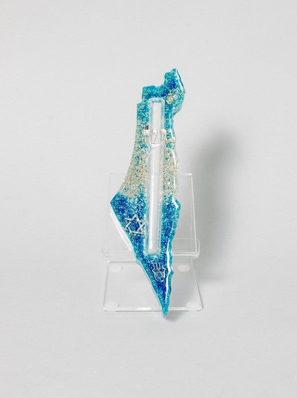 Handcrafted Israel- Shaped Mezuzah