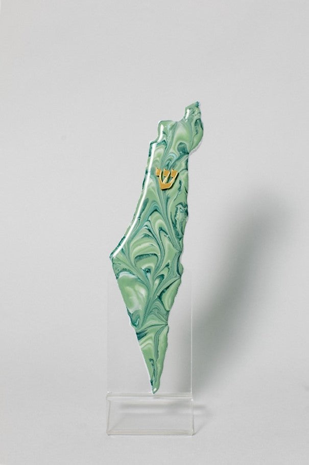 Handcrafted Israel- Shaped Mezuzah