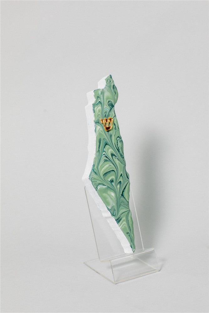 Handcrafted Israel- Shaped Mezuzah