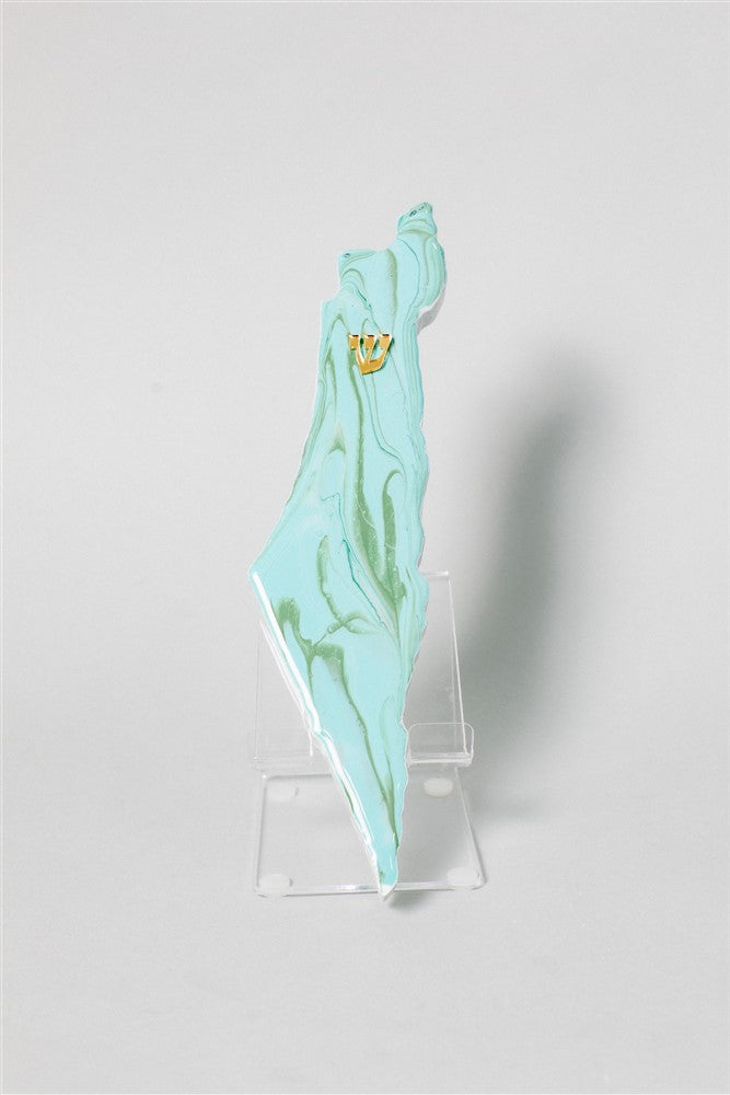 Handcrafted Israel- Shaped Mezuzah