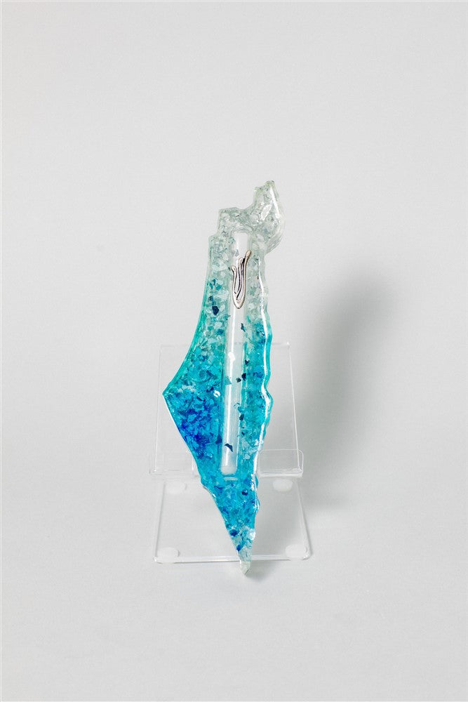 Handcrafted Israel- Shaped Mezuzah