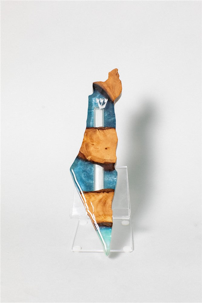 Handcrafted Israel- Shaped Mezuzah