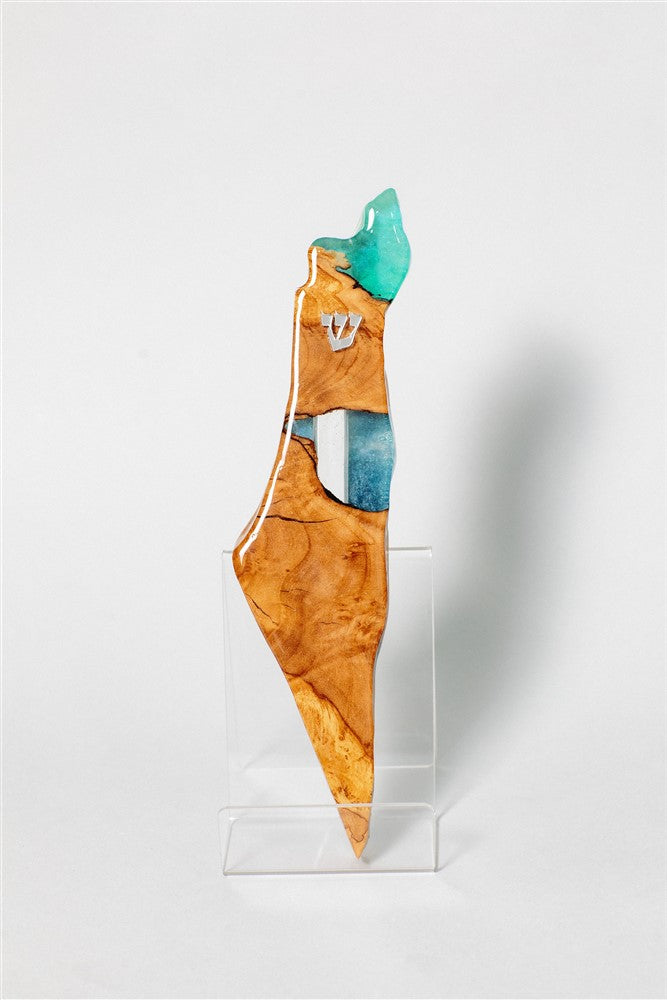 Handcrafted Israel- Shaped Mezuzah