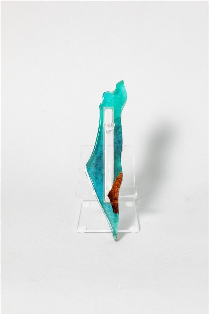 Handcrafted Israel- Shaped Mezuzah