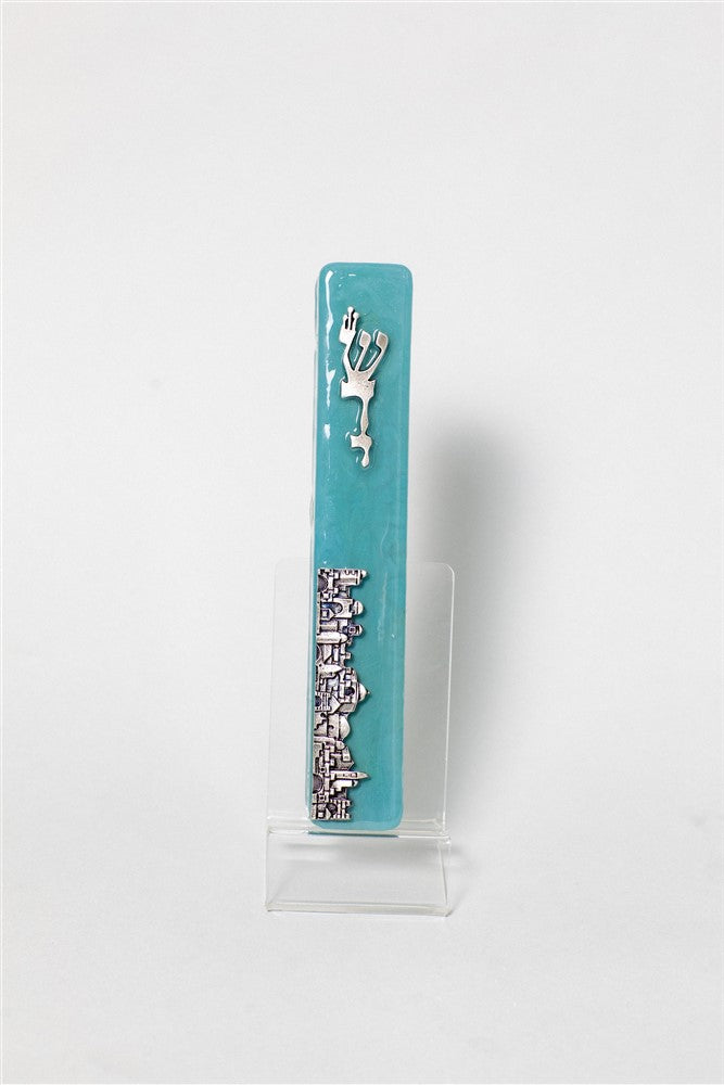 Handcrafted Israel- Shaped Mezuzah