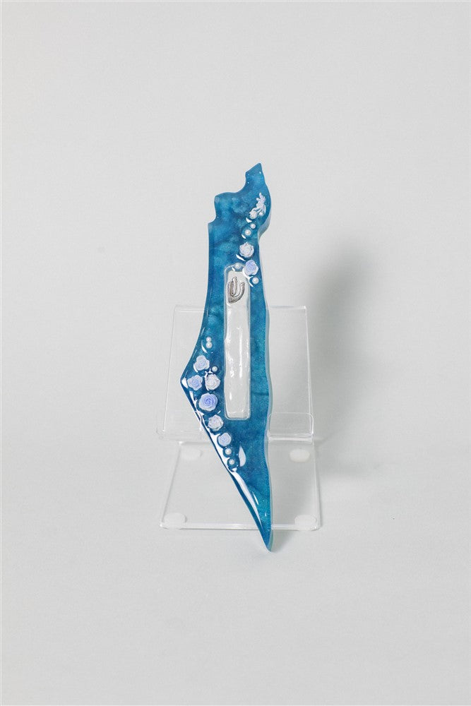Handcrafted Israel- Shaped Mezuzah