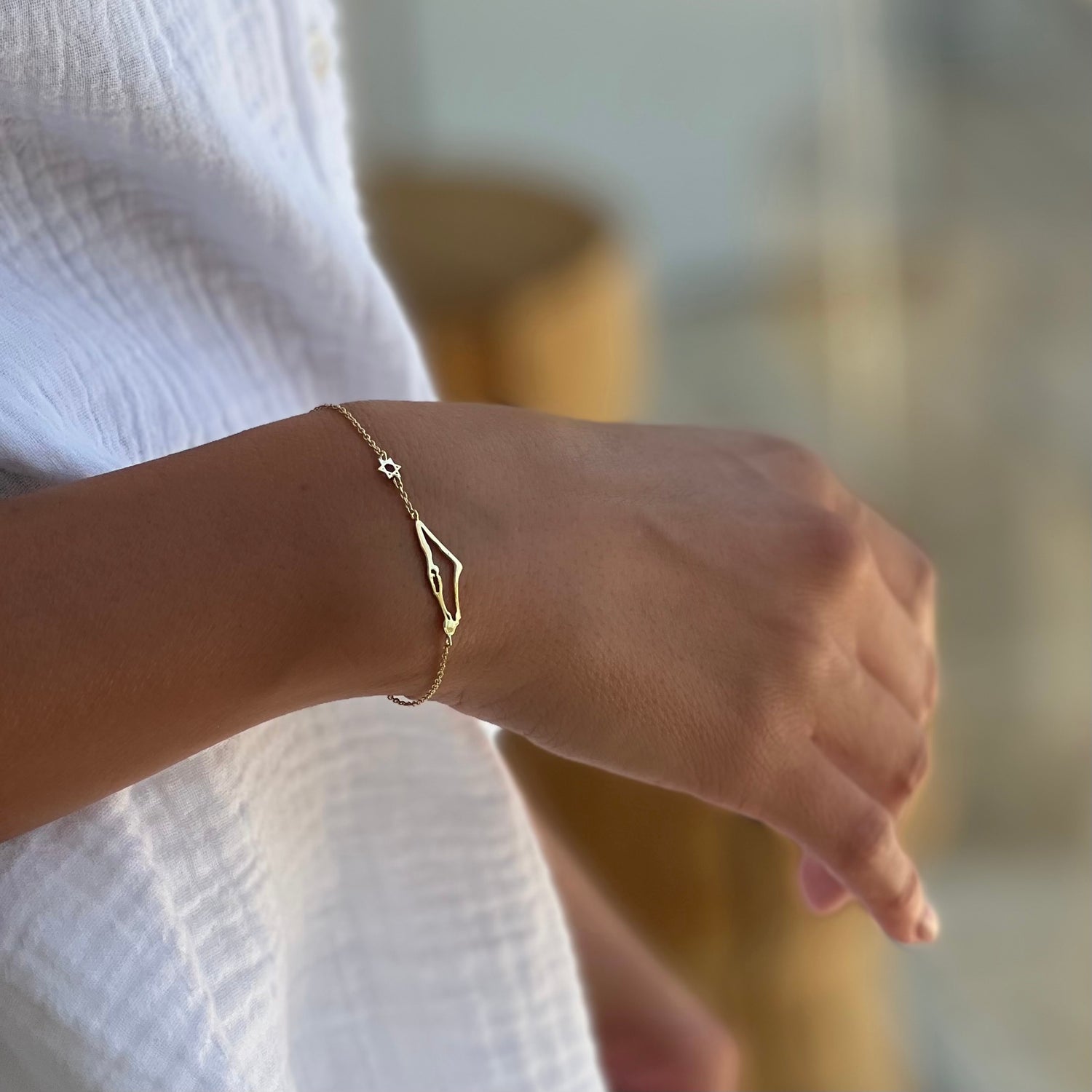 Bracelet- Israel Map and Star of David