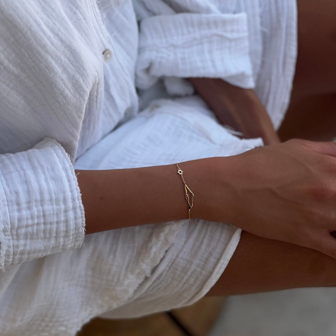 Bracelet- Israel Map and Star of David