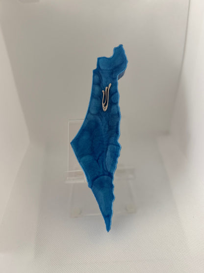 Handcrafted Israel- Shaped Mezuzah