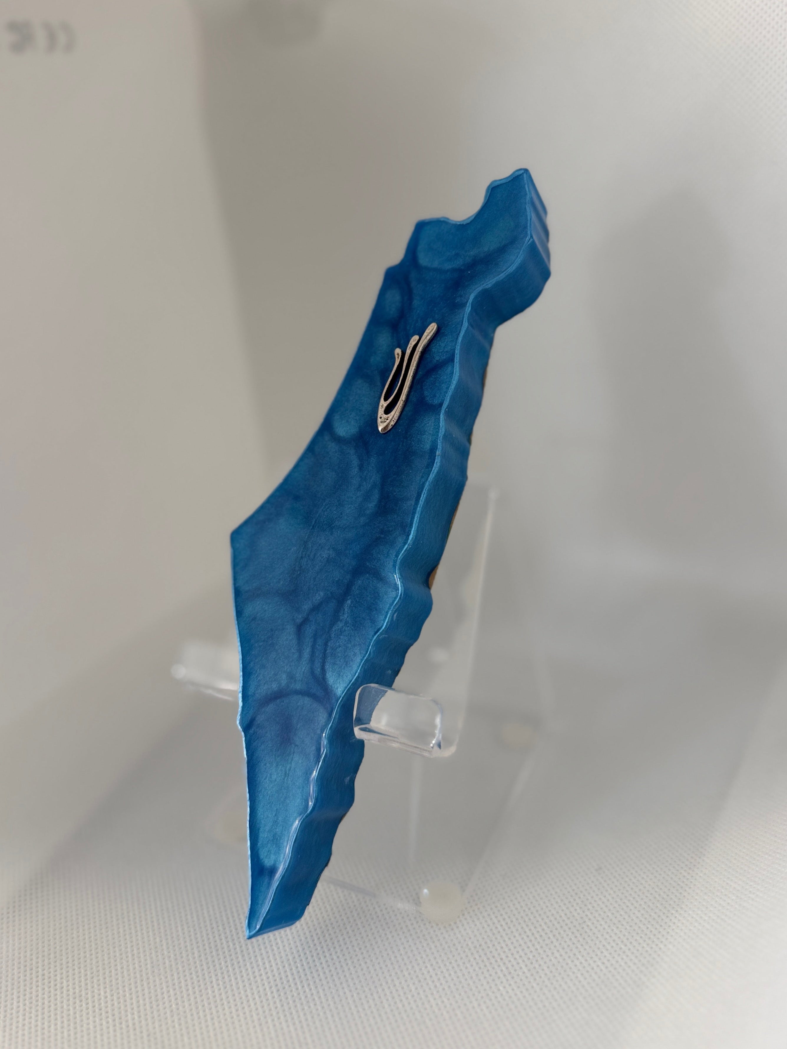 Handcrafted Israel- Shaped Mezuzah