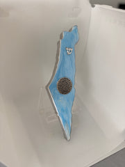 Handcrafted Israel- Shaped Mezuzah