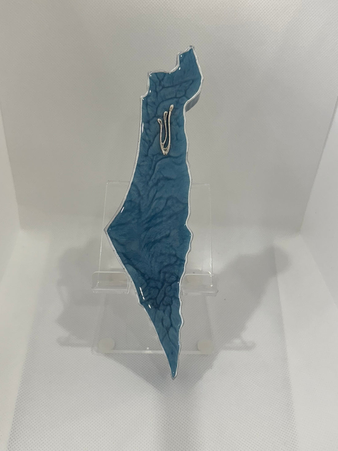 Handcrafted Israel- Shaped Mezuzah