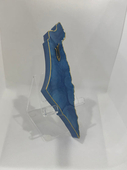 Handcrafted Israel- Shaped Mezuzah