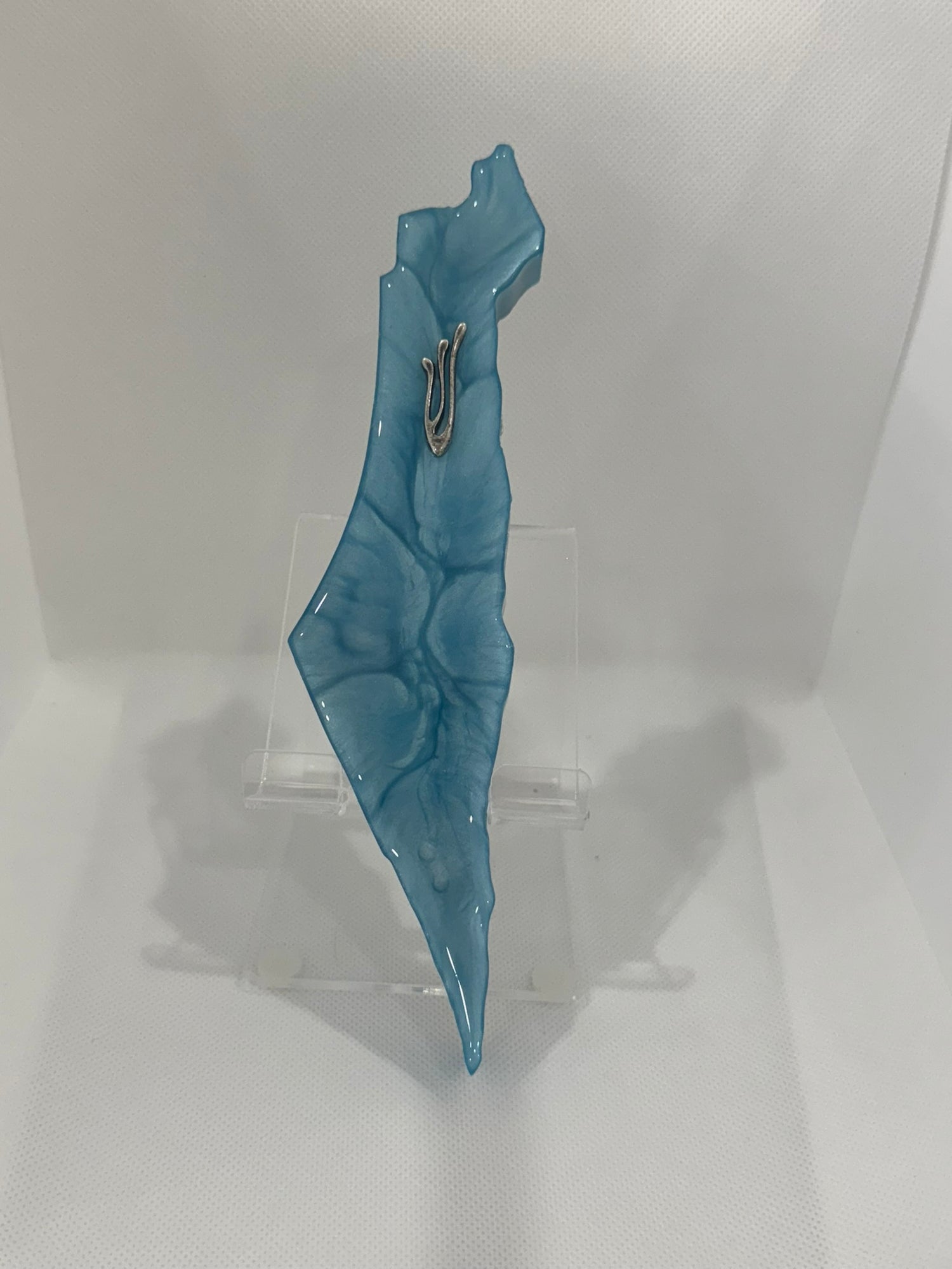 Handcrafted Israel- Shaped Mezuzah