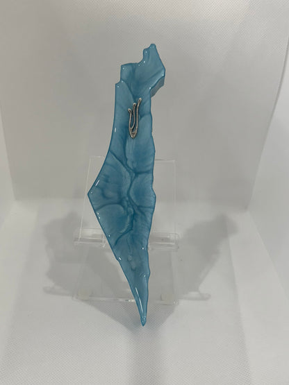 Handcrafted Israel- Shaped Mezuzah