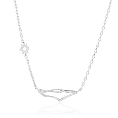 Necklace- Star of David and map of Israel