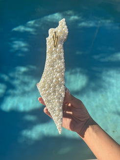 Pear Mezuzah Israel-Shaped- Handcrafted -  Holidays Edition