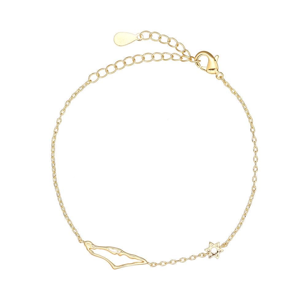 Bracelet- Israel Map and Star of David
