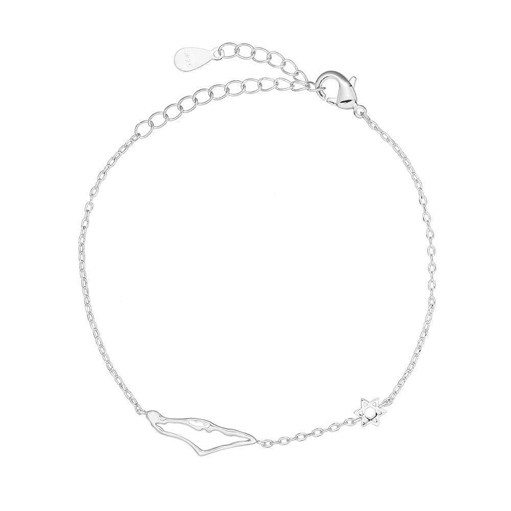 Bracelet- Israel Map and Star of David