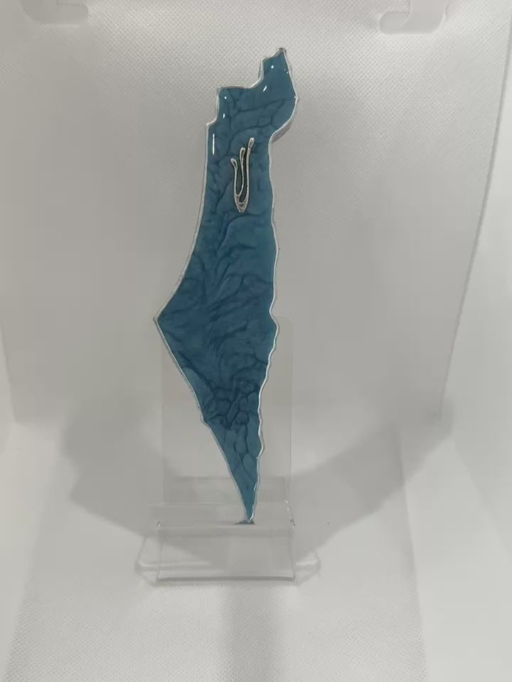 Handcrafted Israel- Shaped Mezuzah