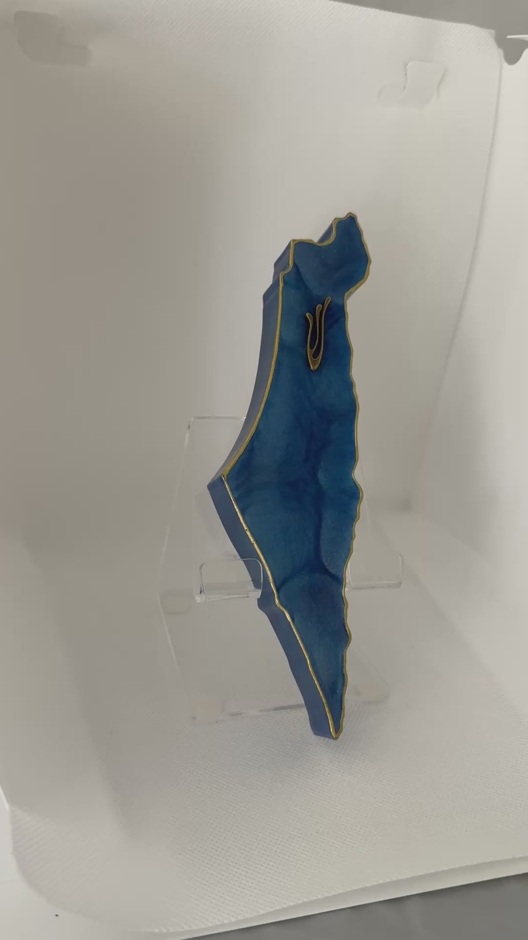 Handcrafted Israel- Shaped Mezuzah