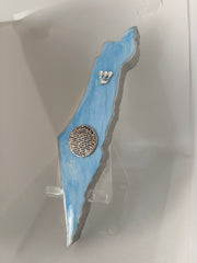 Handcrafted Israel- Shaped Mezuzah